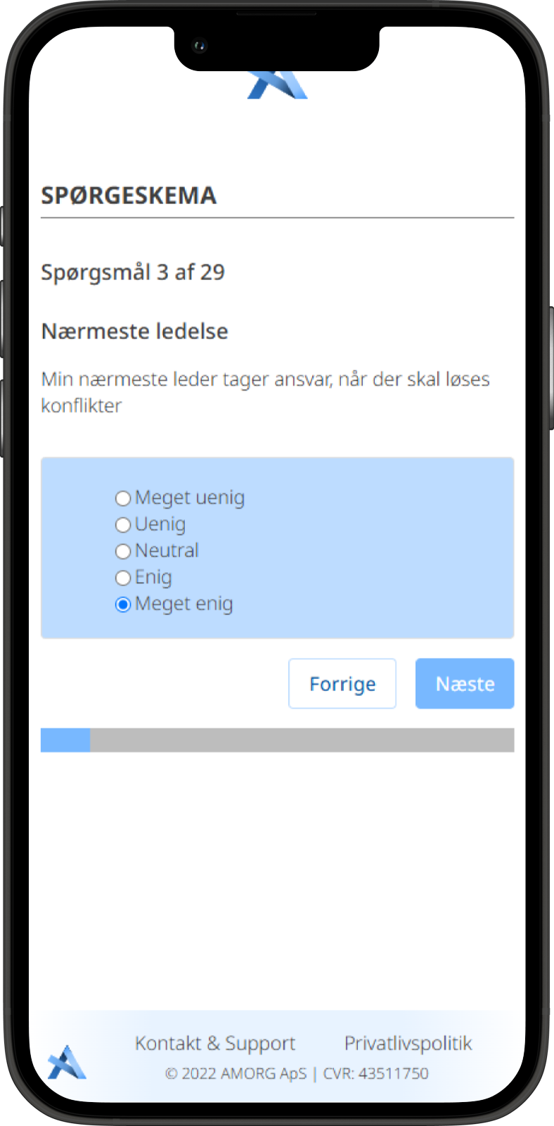 APV spørgsmål på mobil